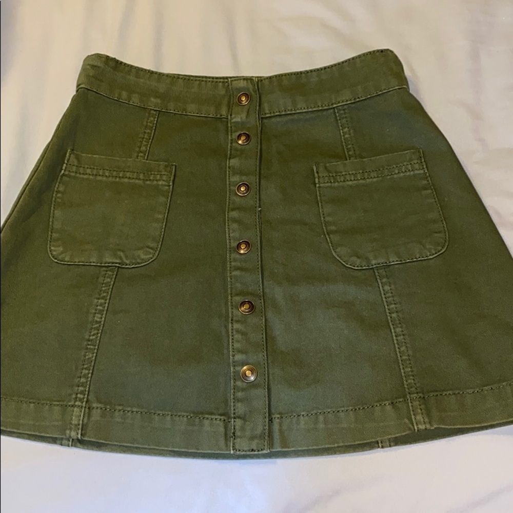 Hunter green mini skirt size small